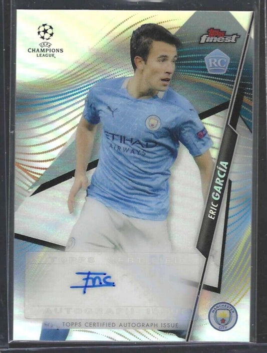 ERIC GARCIA 2020-21 TOPPS FINEST UCL SILVER REFRACTOR ROOKIE AUTO RC #FA-EG