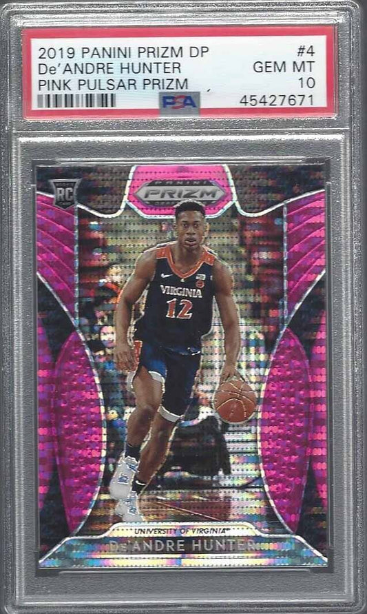 DEANDRE HUNTER 2019 PANINI PRIZM PINK PULSAR PRIZMS ROOKIE RC #4 PSA 10 GEM MINT
