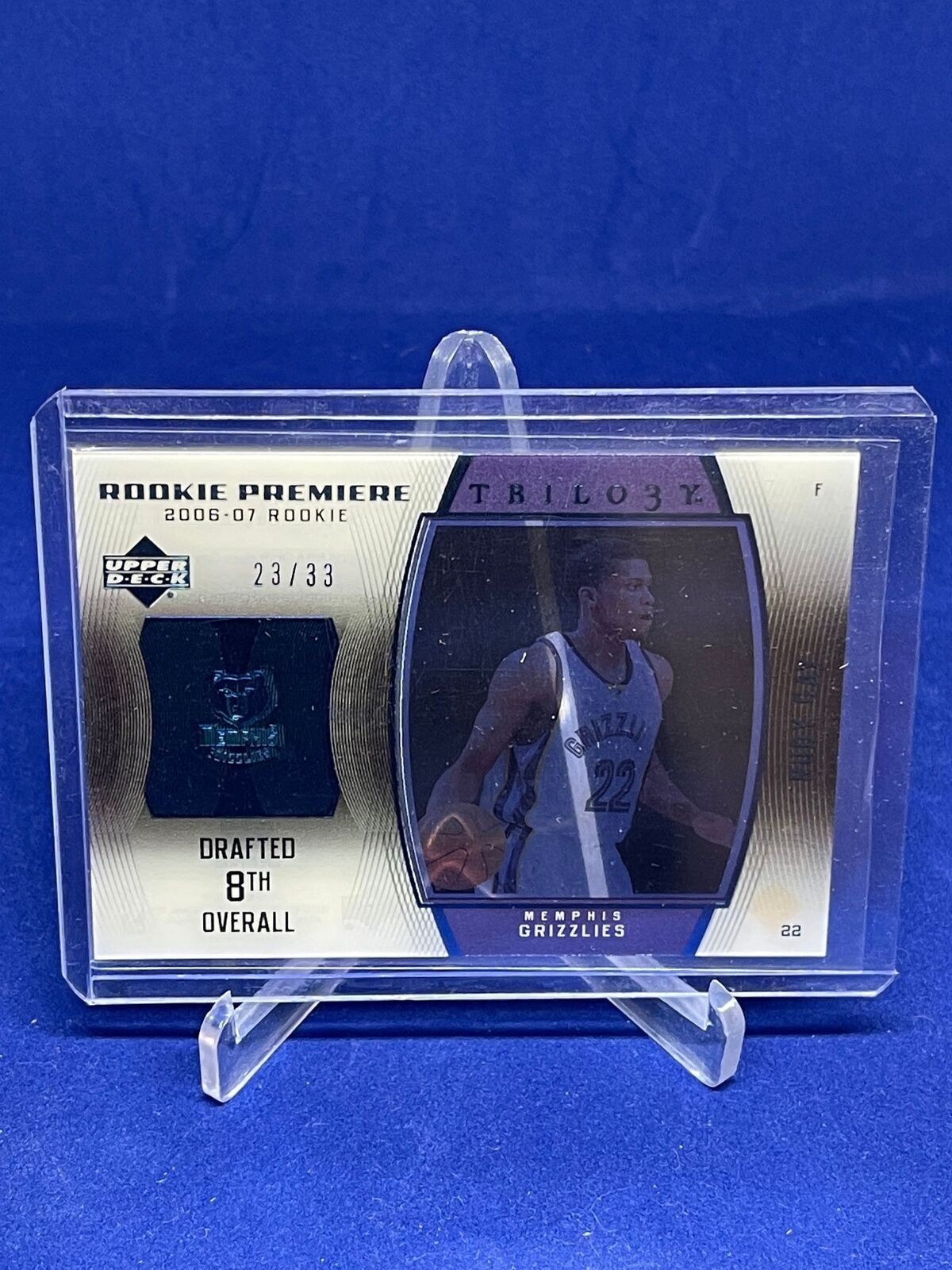 RUDY GAY 2006-07 UPPER DECK TRILOGY ROOKIE PREMIER RC #D 23/33