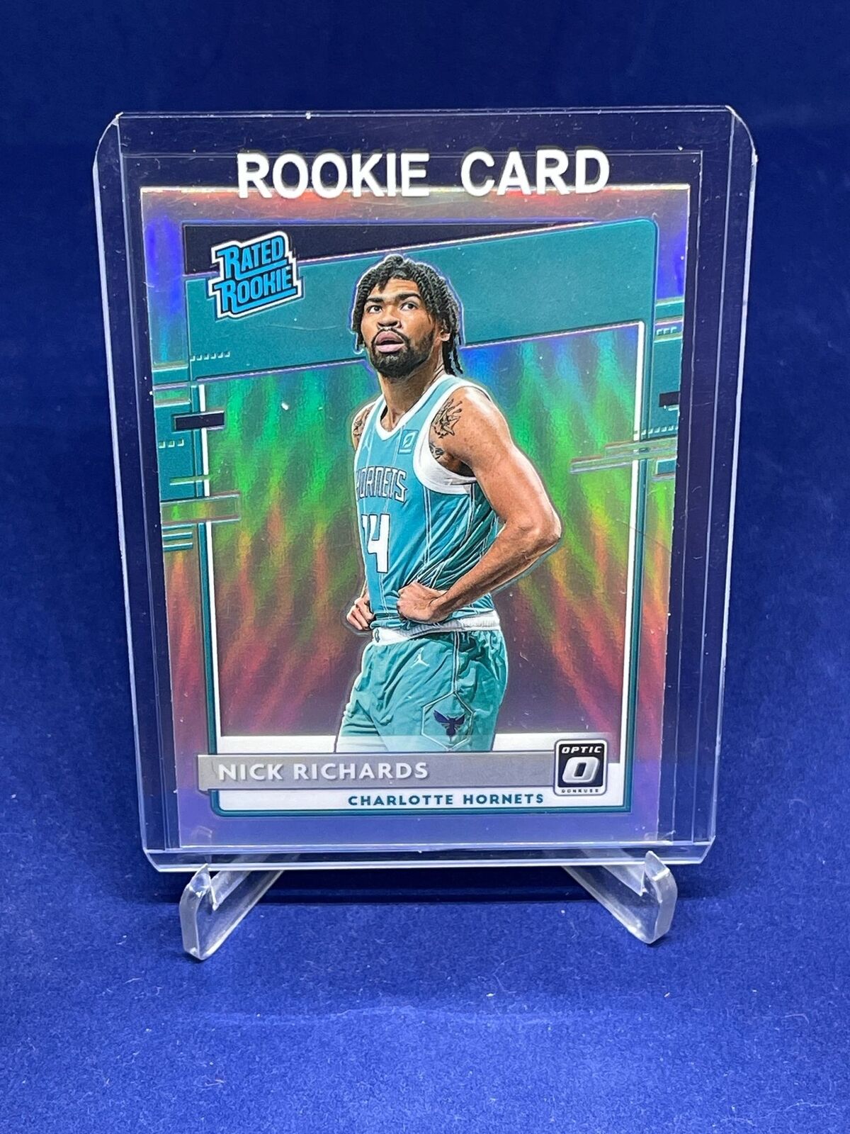 NICK RICHARDS 2019-20 PANINI DONRUSS OPTIC RATED ROOKIE SILVER PRIZM HOLO RC 193
