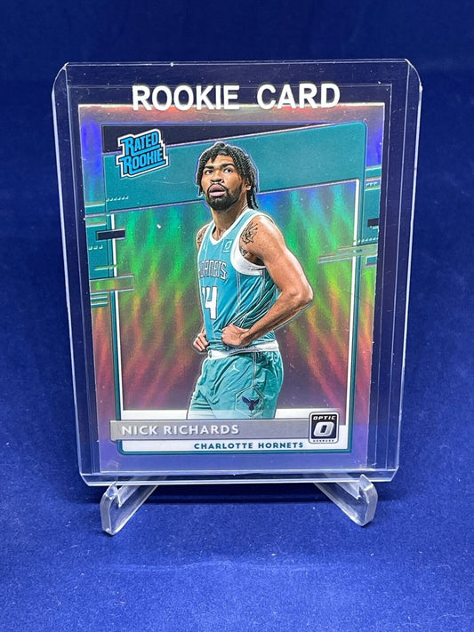 NICK RICHARDS 2019-20 PANINI DONRUSS OPTIC RATED ROOKIE SILVER PRIZM HOLO RC 193