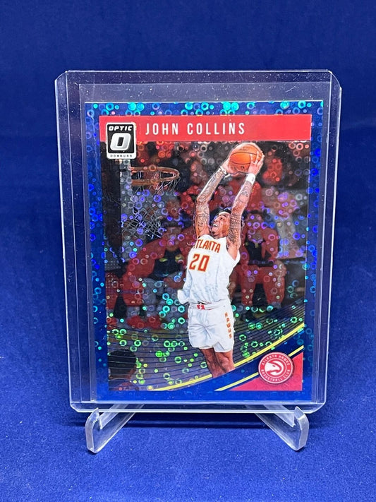 JOHN COLLINS 2018-19 PANINI DONRUSS OPTIC BLUE DISCO FAST BREAK PRIZM #D 33/50