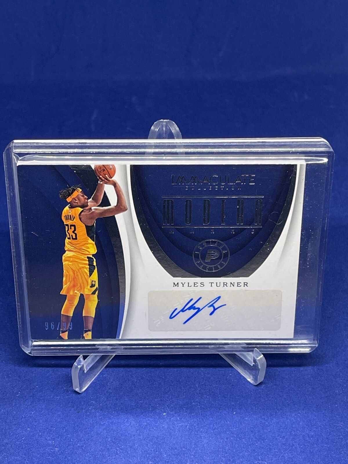 MYLES TURNER 2017-18 PANINI IMMACULATE MODERN MARKS AUTO #D 96/99