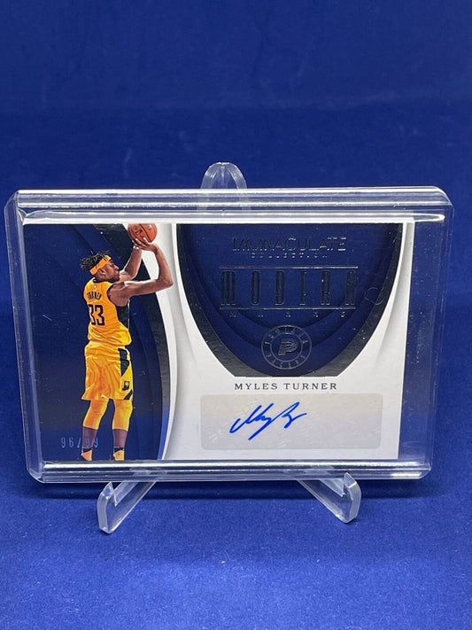 MYLES TURNER 2017-18 PANINI IMMACULATE MODERN MARKS AUTO #D 96/99
