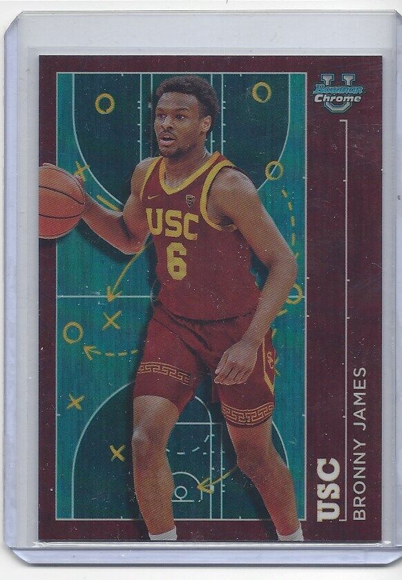 BRONNY JAMES 2023-24 BOWMAN CHROME UNIV PRODIGAL PLAYMAKERS AQUA REFRACTOR /150
