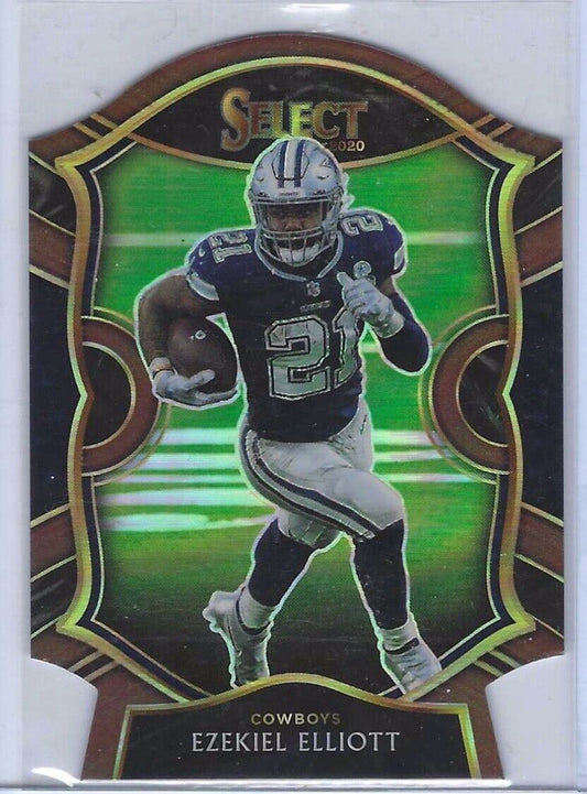 EZEKIEL ELLIOTT 2020 SELECT CONCOURSE LEVEL BRONZE PRIZM DIE CUT #D /355