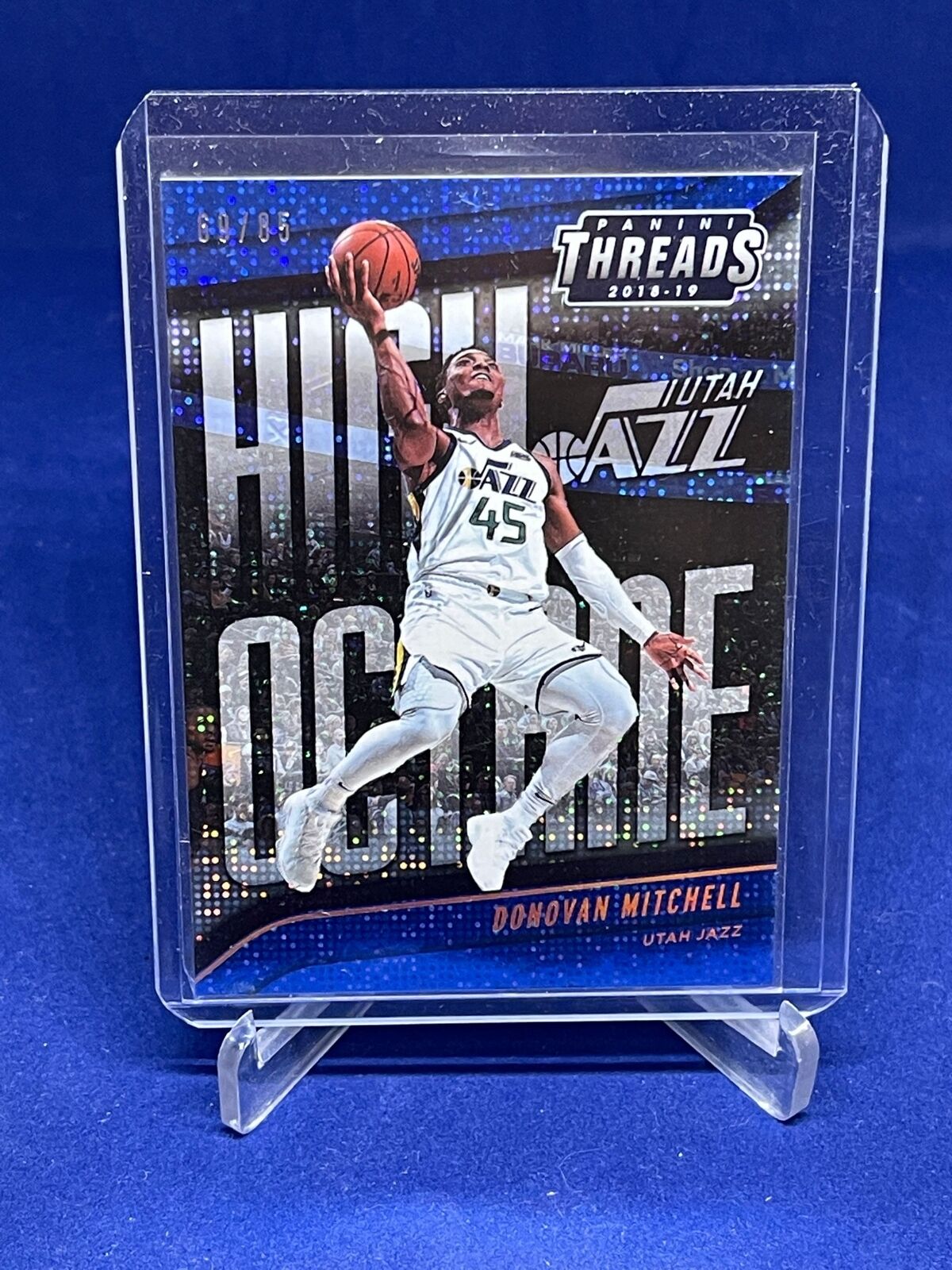 DONOVAN MITCHELL 2018-19 PANINI THREADS HIGH OCTANE BLUE #D 69/85