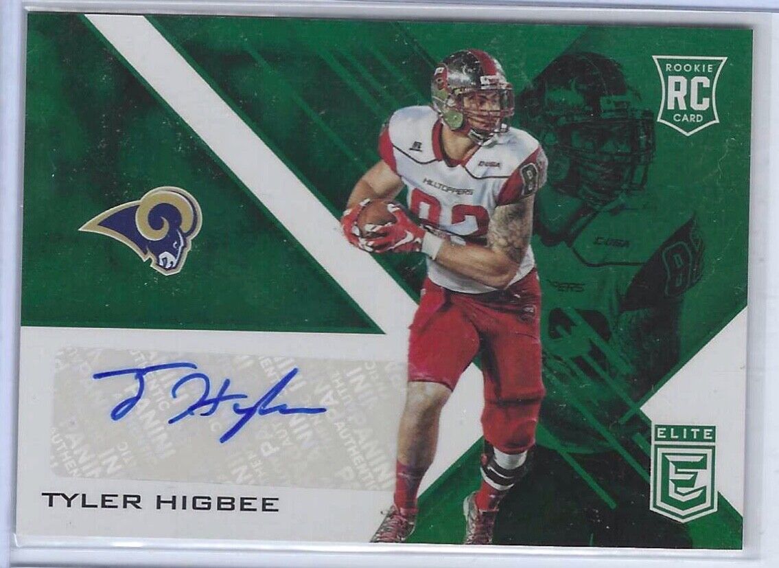 TYLER HIGBEE 2016 DONRUSS ELITE GREEN ROOKIE AUTO RC #ERA-TH
