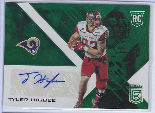 TYLER HIGBEE 2016 DONRUSS ELITE GREEN ROOKIE AUTO RC #ERA-TH