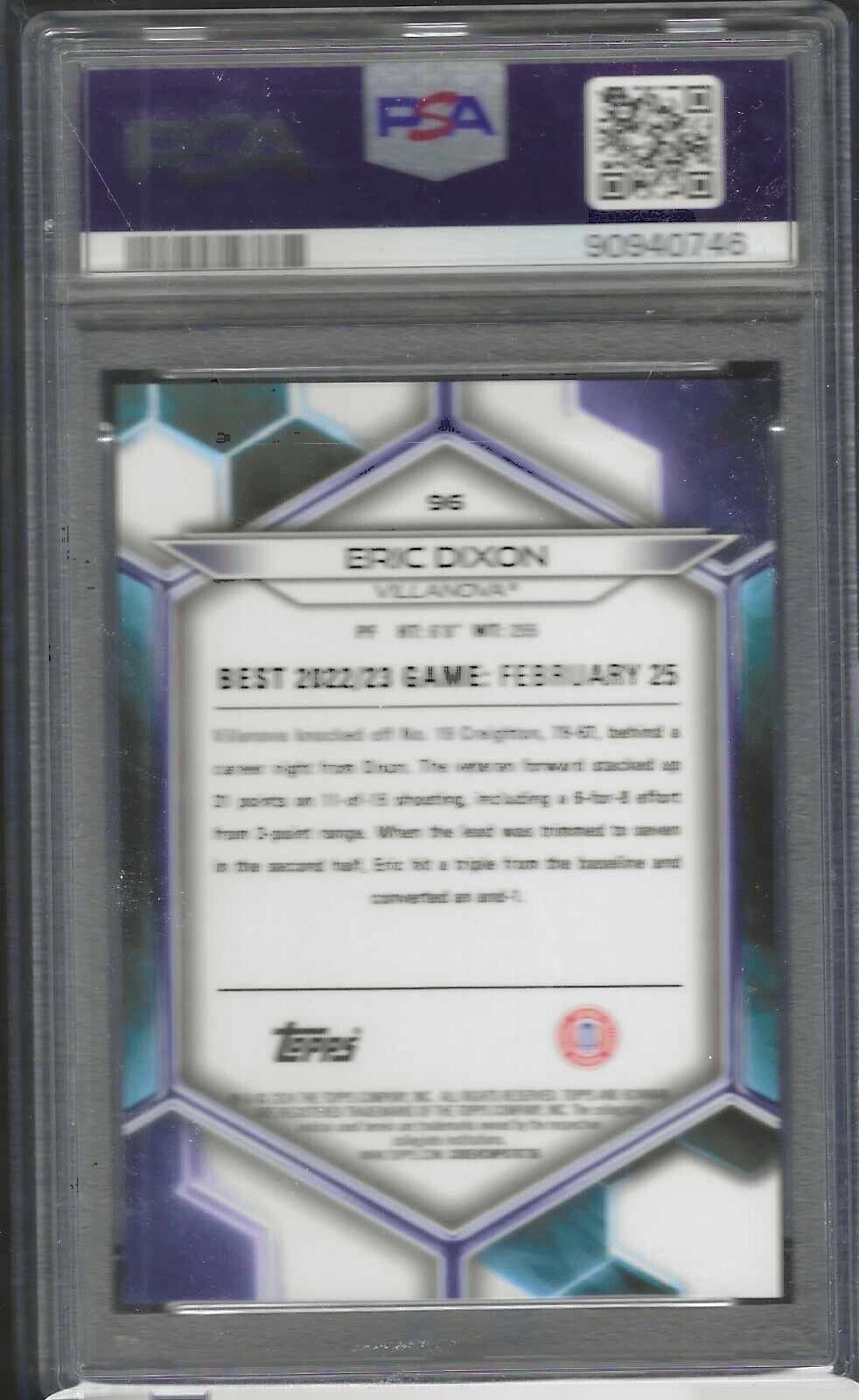 ERIC DIXON 2023 BOWMAN U BEST GOLD REFRACTOR #D 13/50 PSA 9 MINT POP 1/1