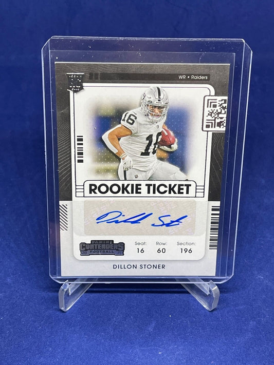DILLON STONER 2021 PANINI CONTENDERS ROOKIE TICKET AUTO RC #292