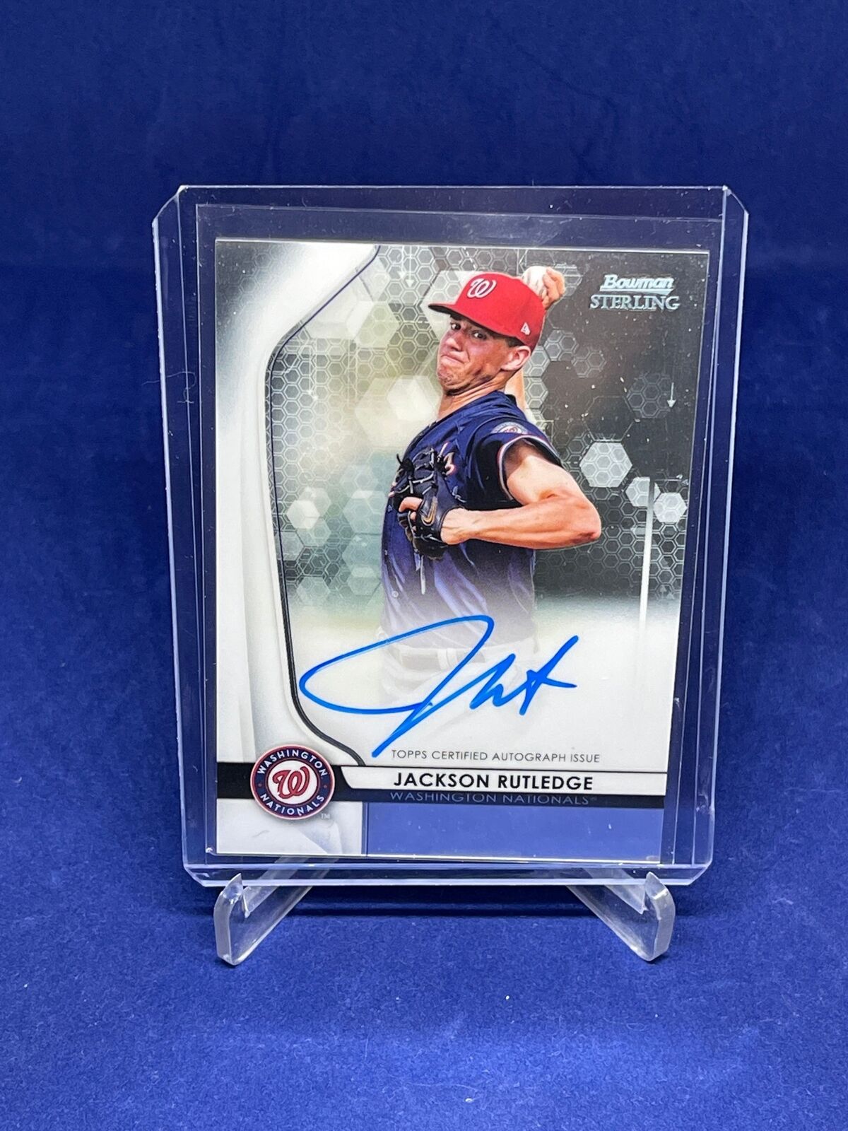 JACKSON RUTLEDGE 2020 BOWMAN STERLING ON CARD AUTO PROSPECT