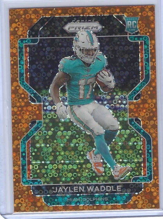 JAYLEN WADDLE 2021 PANINI PRIZM ORANGE DISCO PRIZM ROOKIE RC #338