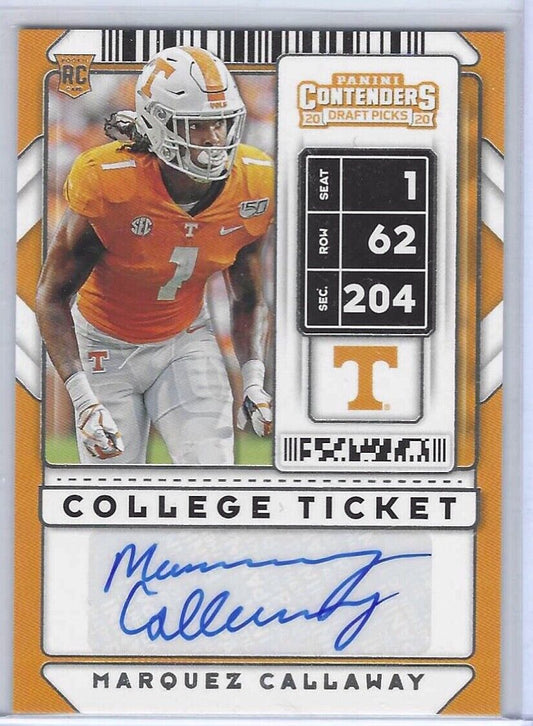 MARQUEZ CALLAWAY 2020 CONTENDERS DRAFT PICKS COLLEGE TICKET AUTO RC #264