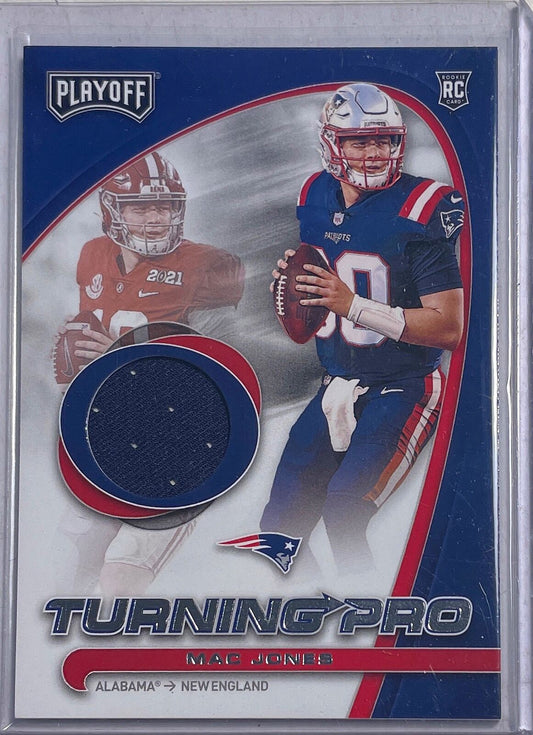 MAC JONES 2021 PANINI PLAYOFF TURNING PRO JERSEY ROOKIE RC #TP-MJ0