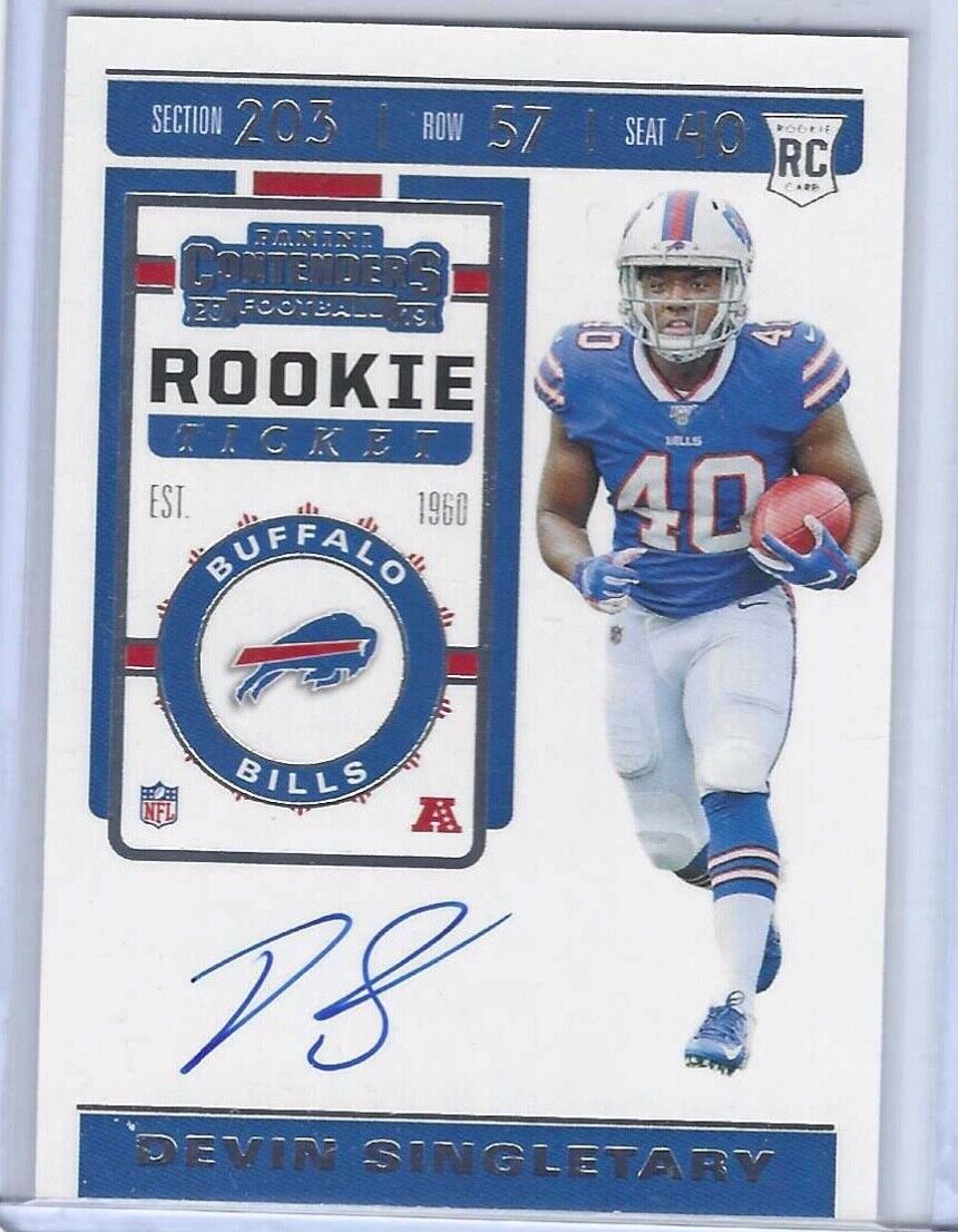 DEVIN SINGLETARY 2019 CONTENDERS ROOKIE TICKET AUTO RC #137