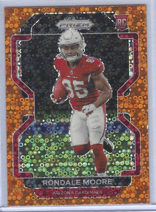 RONDALE MOORE 2021 PANINI PRIZM ORANGE DISCO PRIZM ROOKIE RC #347