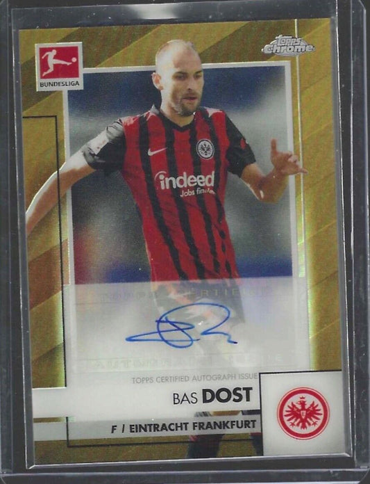 BAS DOST 2020-21 TOPPS CHROME BUNDESLIGA GOLD REFRACTOR AUTO #D 40/60