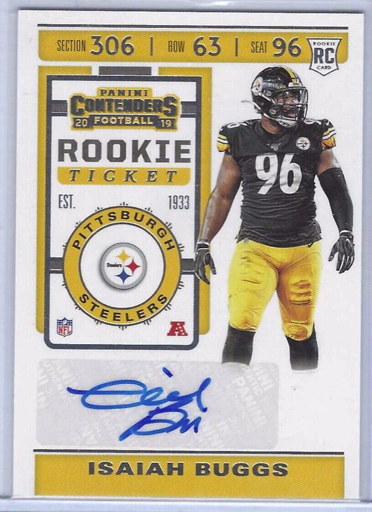 ISAIAH BUGGS 2019 CONTENDERS ROOKIE TICKET AUTO RC #232