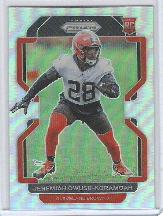 JEREMIAH OWUSU-KORAMOAH  2021 PANINI PRIZM SILVER PRIZM ROOKIE RC #389