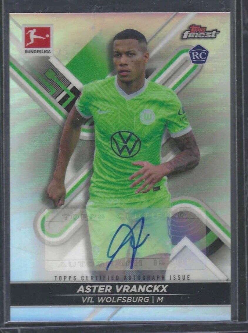 ASTER VRANCKX 2021-22 TOPPS FINEST SILVER REFRACTOR ROOKIE AUTO RC #147