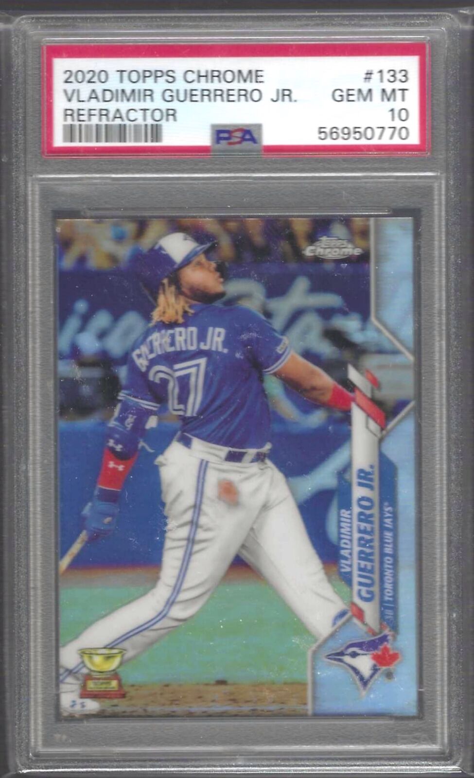 VLADIMIR GUERRERO JR 2020 TOPPS CHROME REFRACTOR PSA 10 GEM MINT