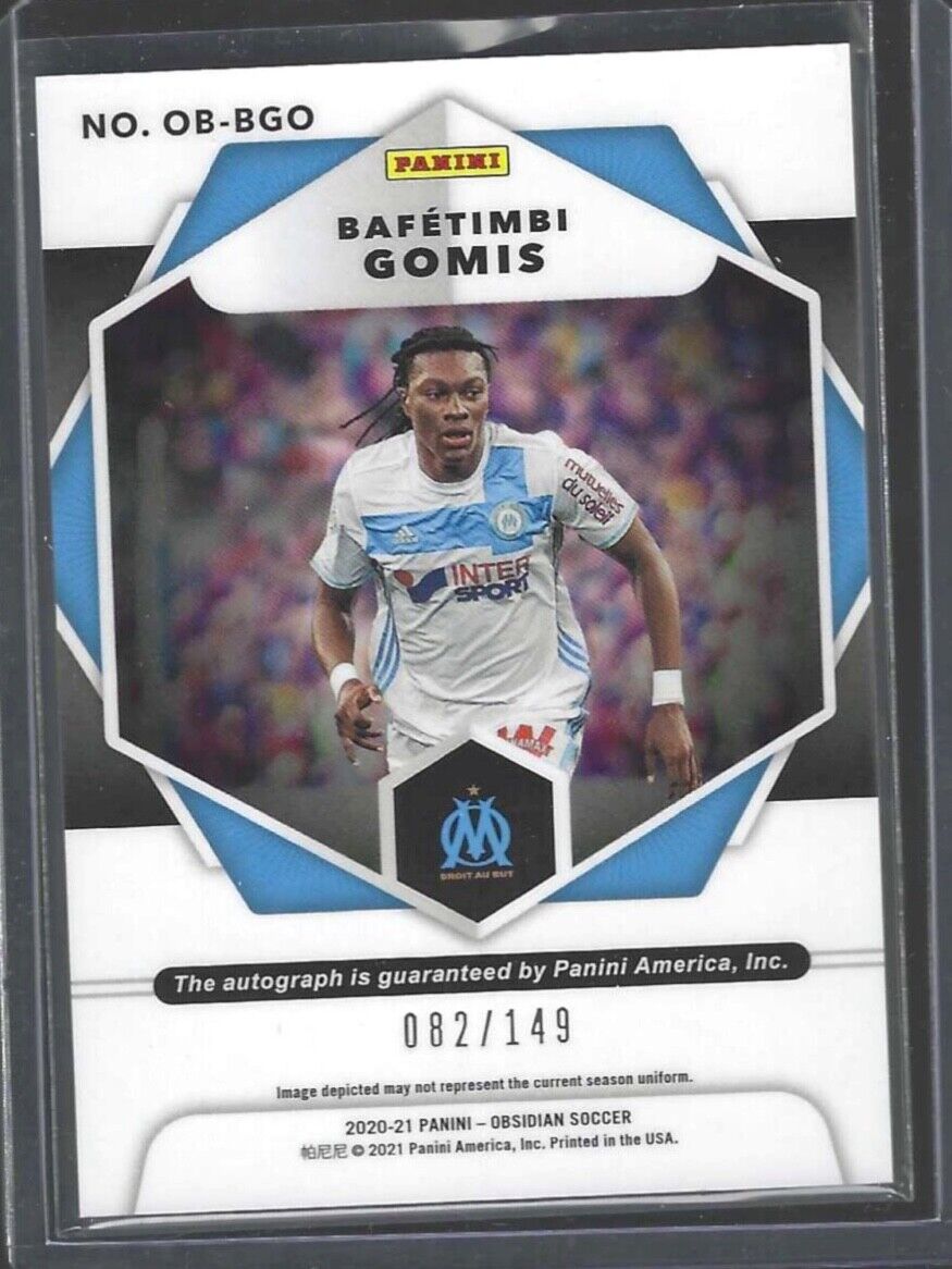 BAFETIMBI GOMIS 2020-21 PANINI OBSIDIAN SILVER ETCH AUTO #D /149
