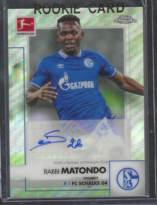 RABBI MATONDO 2020-21 TOPPS CHROME BUNDESLIGA SILVER REFRACTOR AUTO #BCA-RMAT