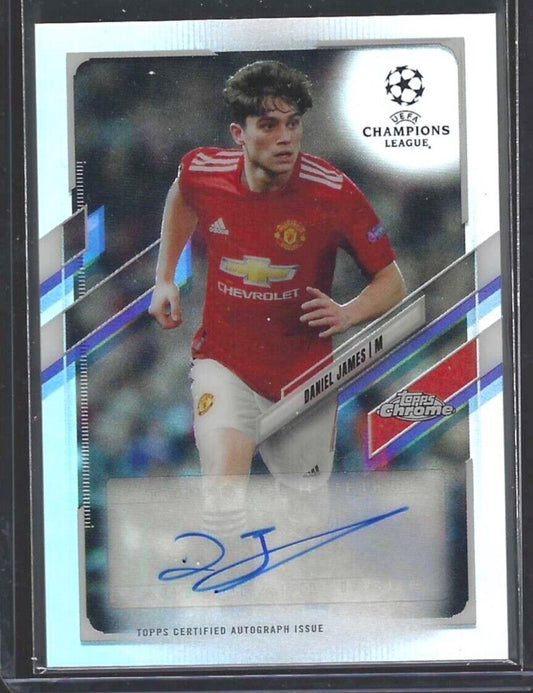 DANIEL JAMES 2020-21 TOPPS CHROME UEFA SILVER REFRACTOR AUTO #CA-DNJ