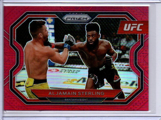 ALJAMAIN STERLING 2021 PANINI PRIZM UFC RED PRIZM #D 25/275