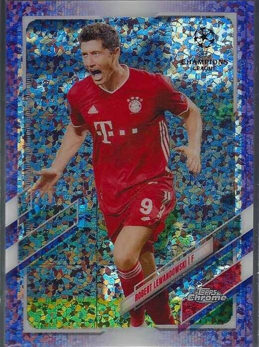 ROBERT LEWANDOWSKI 2020-21 TOPPS CHROME CHAMPIONS PURPLE DIAMOND REFRACTOR /250