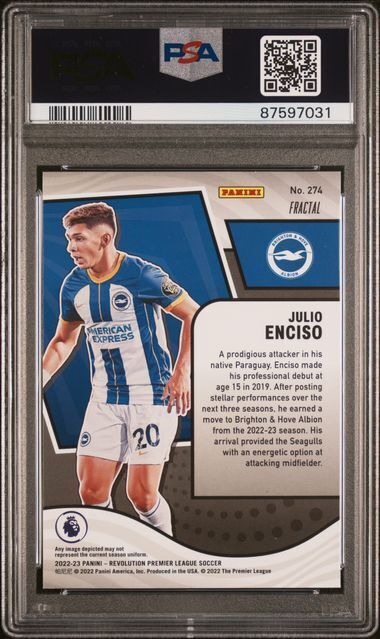 JULIO ENCISO 2022-23 PANINI REVOLUTION FRACTAL RC #274 PSA 10 GEM MINT POP 2