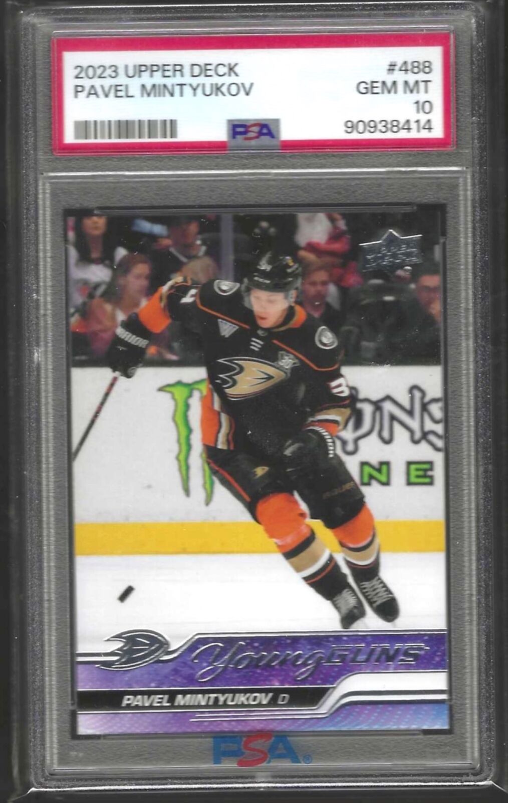 PAVEL MINTYUKOV 2023 UPPER DECK YOUNG GUNS ROOKIE RC PSA 10 GEM MINT #488