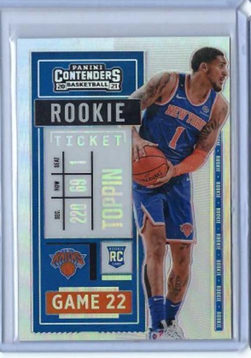 OBI TOPPIN 2020-21 PANINI CONTENDERS ROOKIE TICKET VARIATION SP PRIZM RC #127