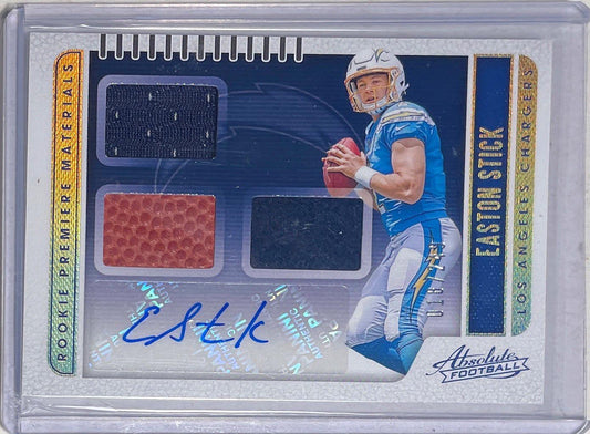 EASTON STICK 2019 ABSOLUTE ROOKIE PREMIERE MATERIALS AUTO ROOKIE RC #D 018/249