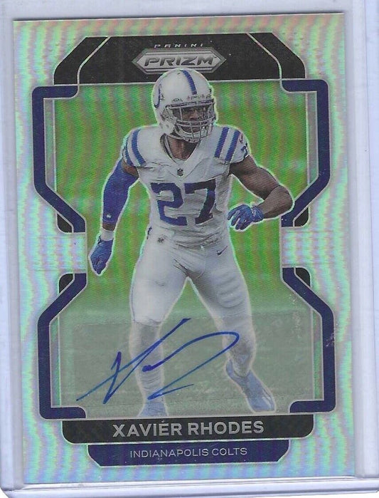 XAVIER RHODES 2021 PANINI PRIZM SILVER PRIZM AUTO #29