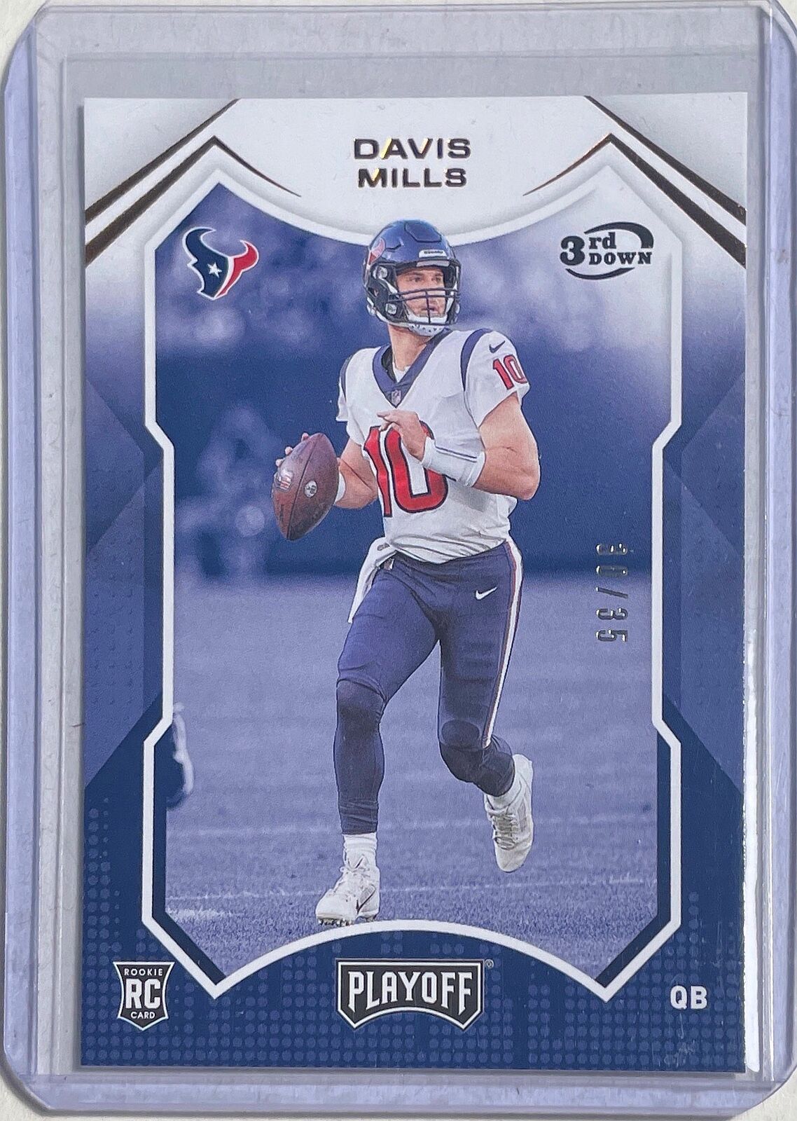 DAVIS MILLS 2021 PANINI PLAYOFF 3RD DOWN BRONZE ROOKIE RC #D 30/35