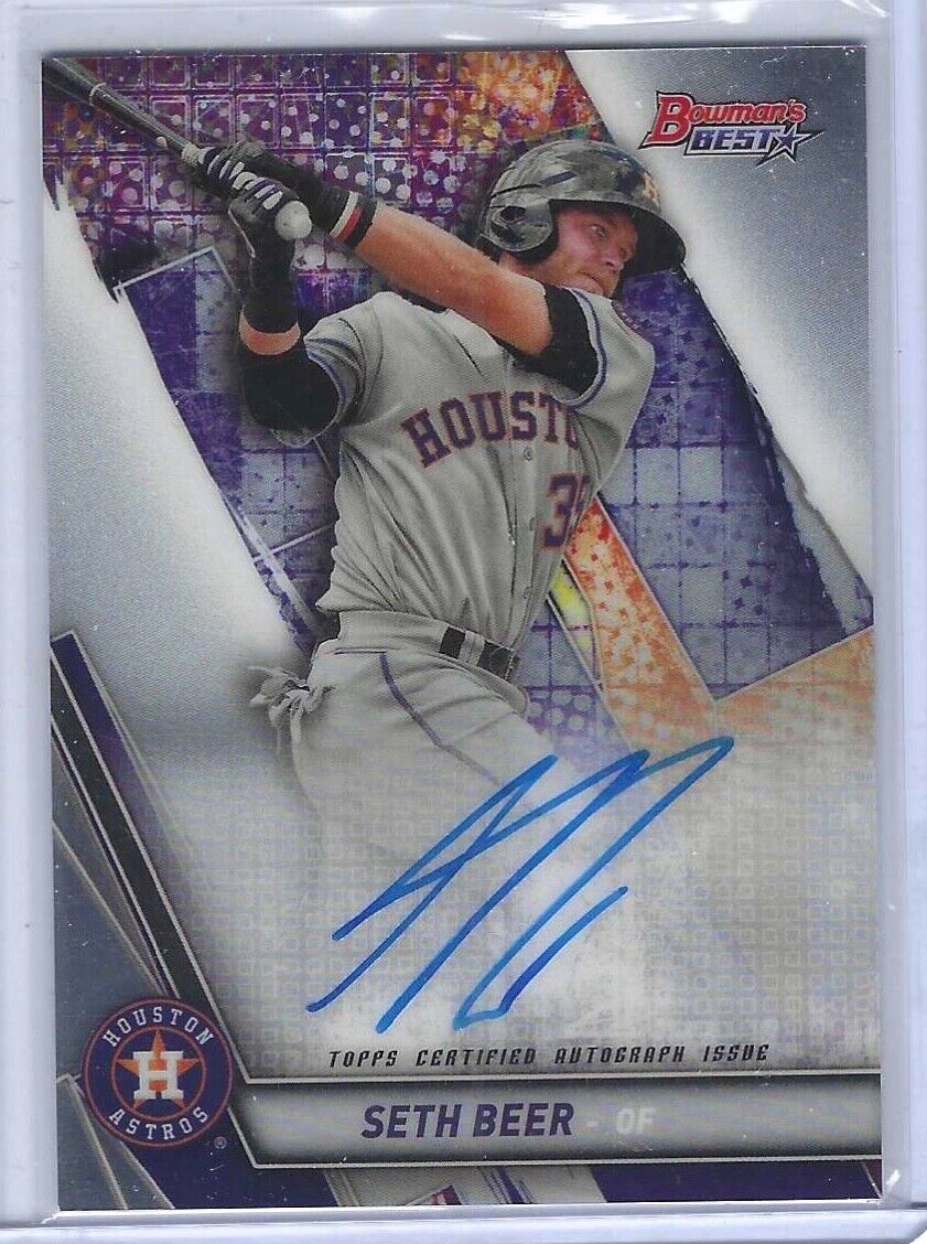 SETH BEER 2019 BOWMANS BEST PROSPECT ON CARD AUTO #B19-SB