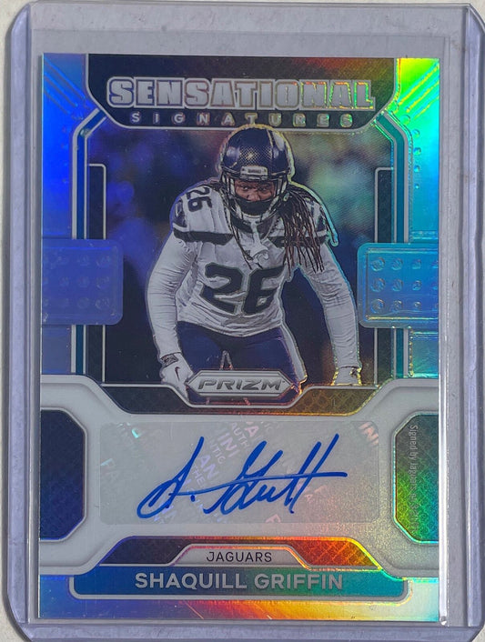 SHAQUILL GRIFFIN 2021 PRIZM SENSATIONAL SIGNATURES AUTO SILVER PRIZM #D 24/99