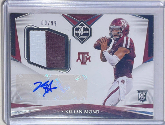 KELLEN MOND 2021 CHRONICLES LIMITED DRAFT PICKS PATCH AUTO ROOKIE RC #D 09/99