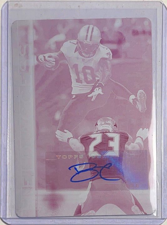 BRANDIN COOKS 2015 TOPPS FIELD ACCESS AUTO MAGENTA PRINTING PLATE #D 1/1