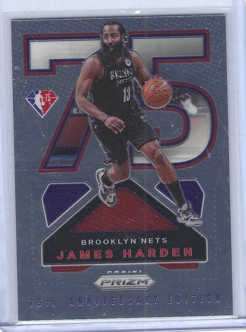 JAMES HARDEN 2021-22 PANINI PRIZM 75TH ANNIVERSARY EDITION SP #17