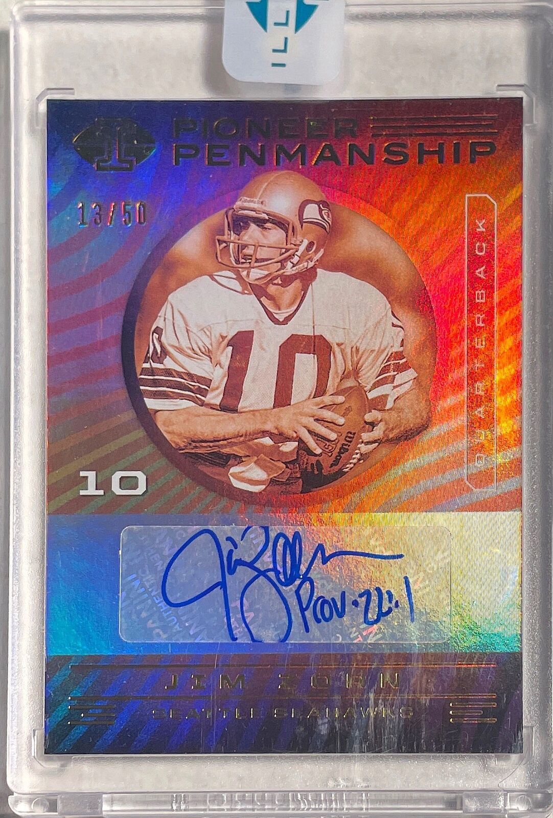 JIM ZORN 2020 PANINI ILLUSIONS PIONEER PENMANSHIP GOLD AUTO #D 13/50