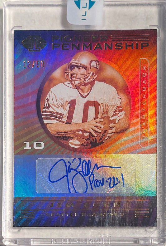 JIM ZORN 2020 PANINI ILLUSIONS PIONEER PENMANSHIP GOLD AUTO #D 13/50