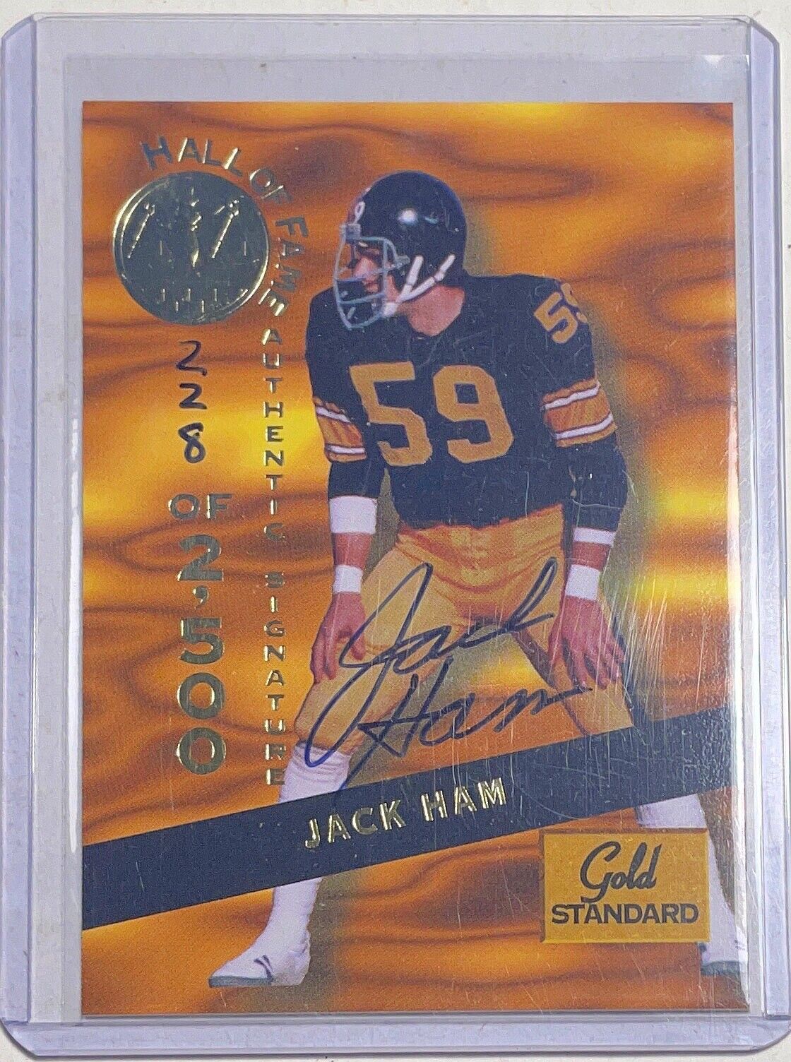 JACK HAM 1994 GOLD STANDARD SIGNATURE ROOKIES HALL OF FAME AUTO #D 228/2500