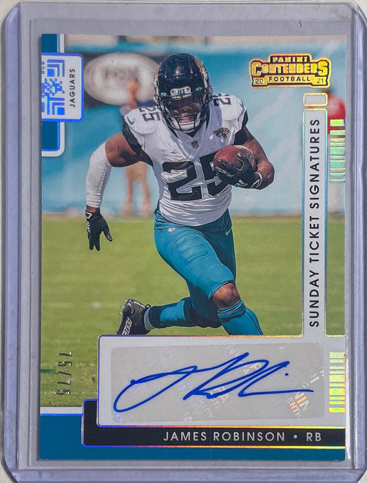 JAMES ROBINSON 2021 PANINI CONTENDERS SUNDAY TICKET SIGNATURES AUTO #D 75/75