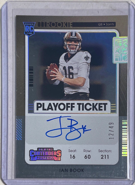 IAN BOOK 2021 PANINI CONTENDERS PLAYOFF TICKET VARIATION AUTO ROOKIE RC #D 12/49