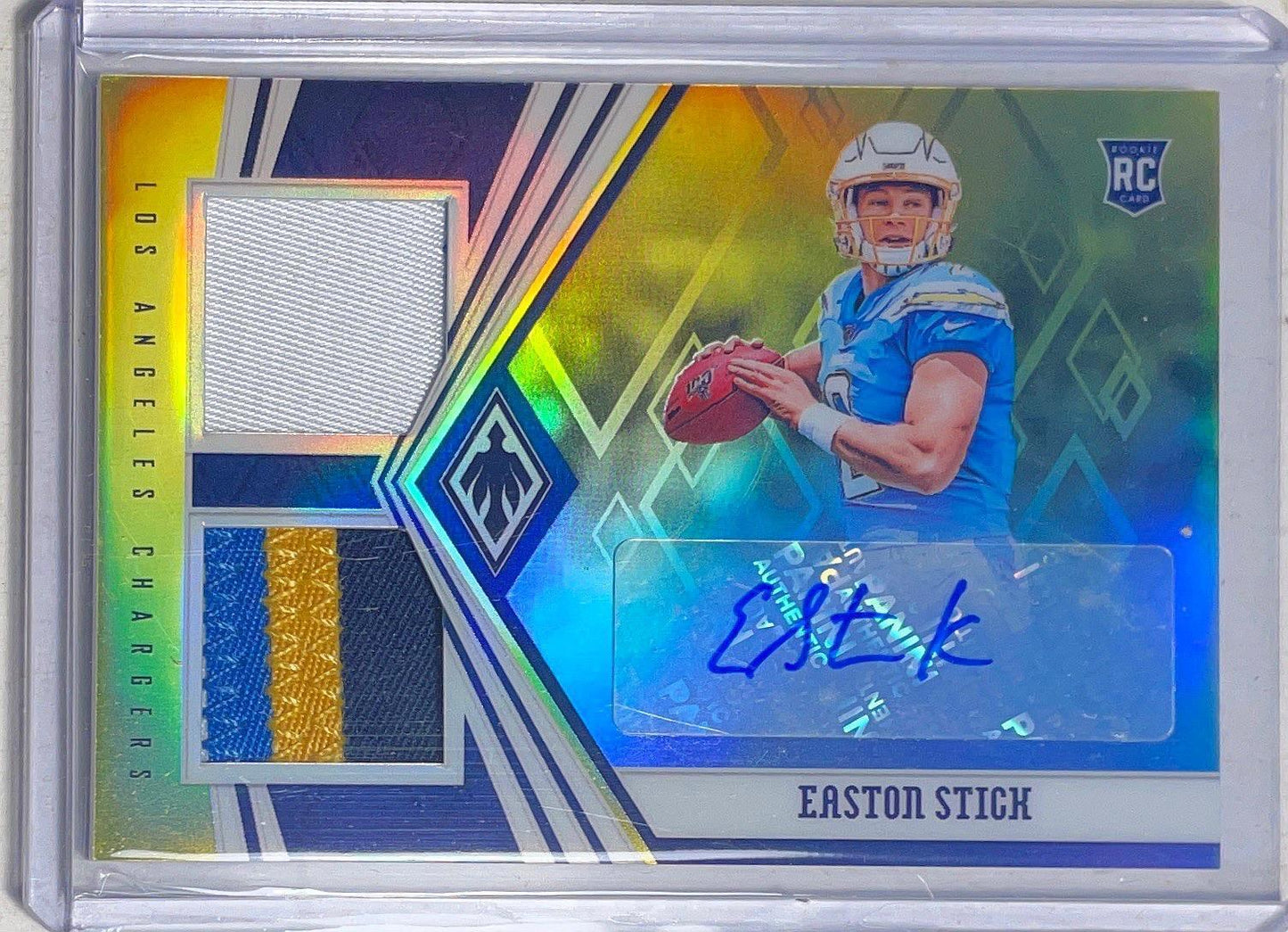 EASTON STICK 2019 PANINI PHOENIX DUAL PATCH AUTO GOLD PRIZM ROOKIE RC #D 15/50