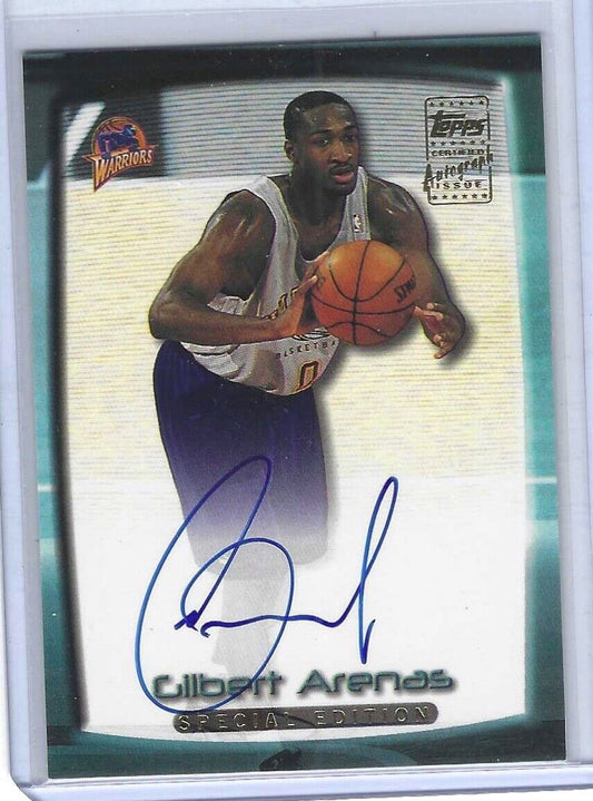 GILBERT ARENAS 2002-03 TOPPS CERTIFIED SPECIAL EDITION ON CARD AUTO RC #SE-GA
