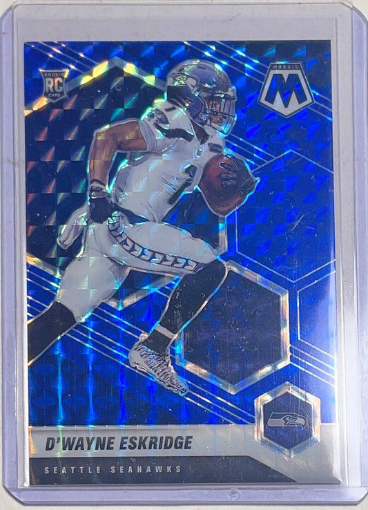 D'WAYNE ESKRIDGE 2021 PANINI MOSAIC BLUE PRIZM ROOKIE RC #D 31/99